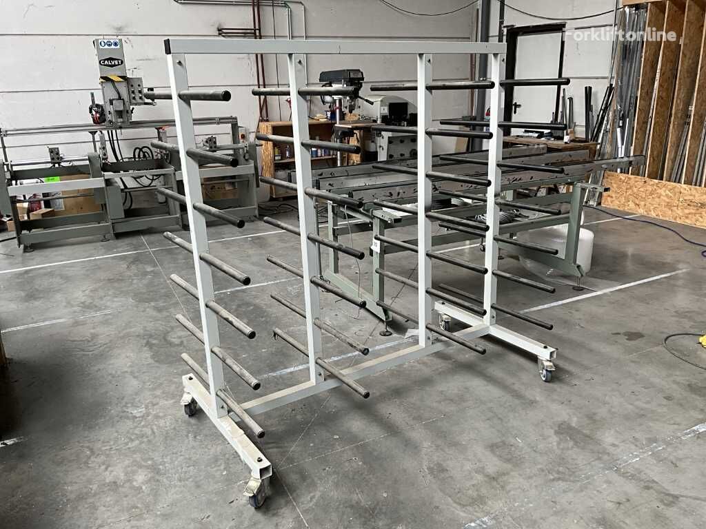 رفوف المخازن Mobile metal profile rack with 2x 7 levels